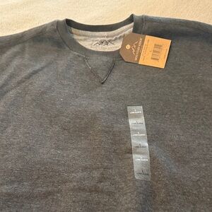 Mountain Ridge Men's Charcoal Crewneck Sweatshirt New With Tags NWT